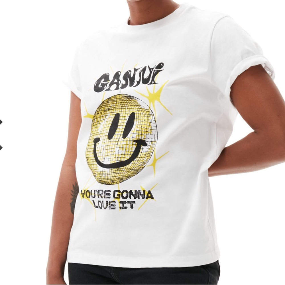 NEVER WORN ganni tee